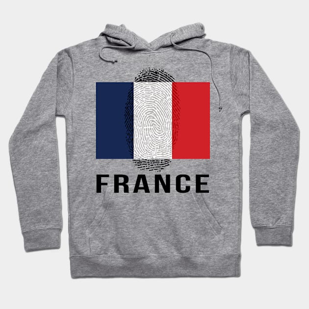 France Flag DNA Hoodie by Rocky Ro Designs